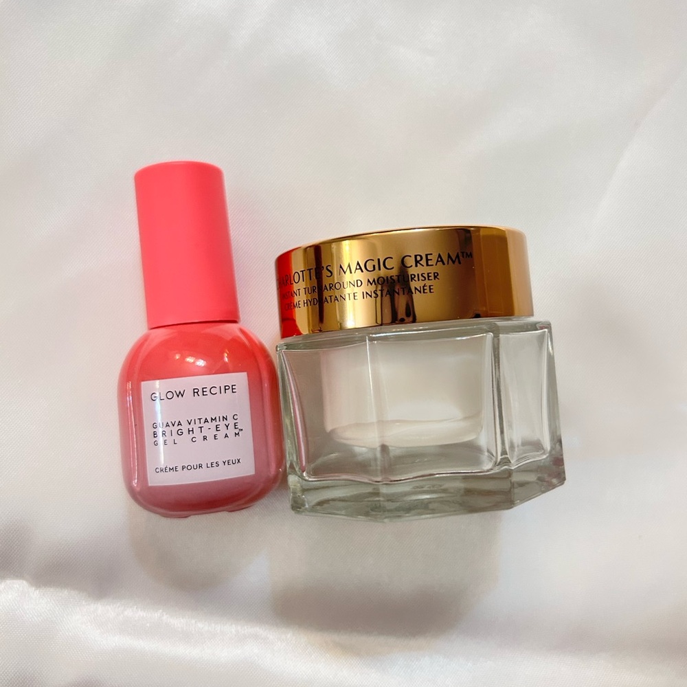 Glow recipe eye & Charlotte Tilbury magic cream